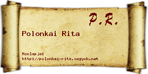Polonkai Rita névjegykártya