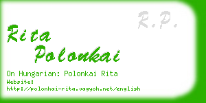 rita polonkai business card